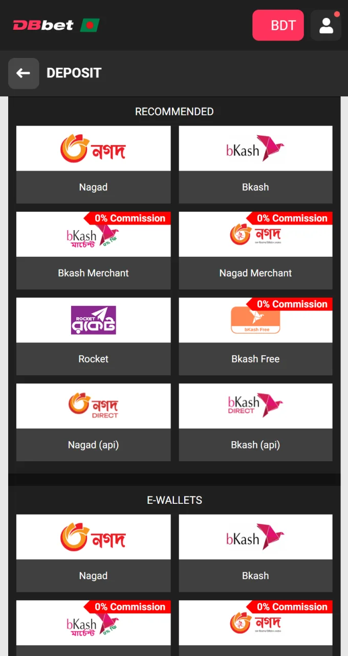 Top up your balance safely and start playing at DBbet Casino.