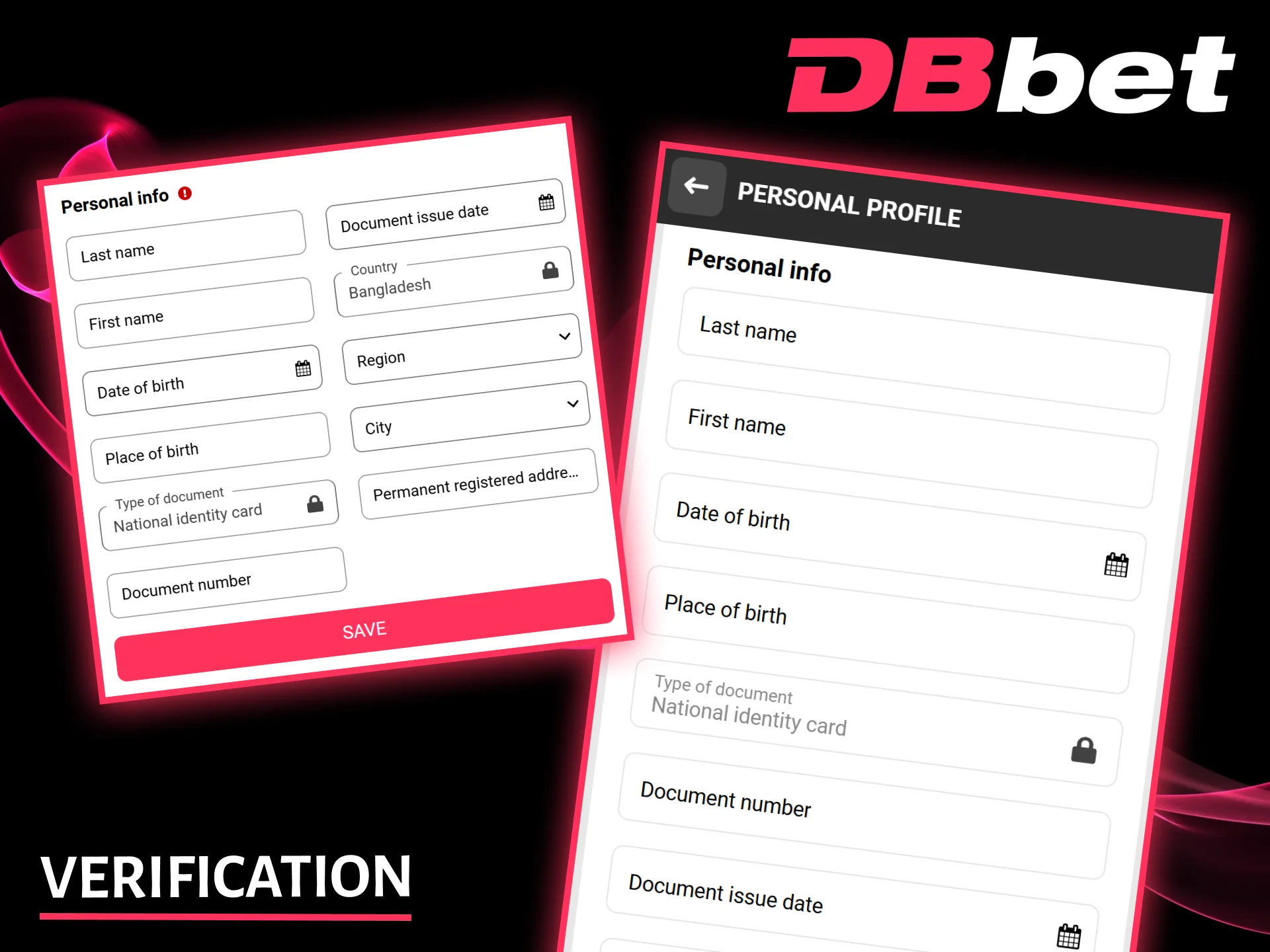 Verify your identity and secure your profile by entering accurate personal information on the DBbet website.